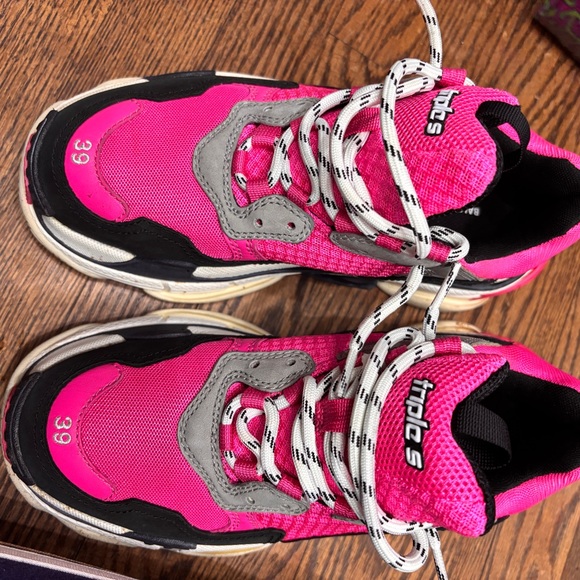 Triple S Vibrant Pink Sneakers - Picture 1 of 2